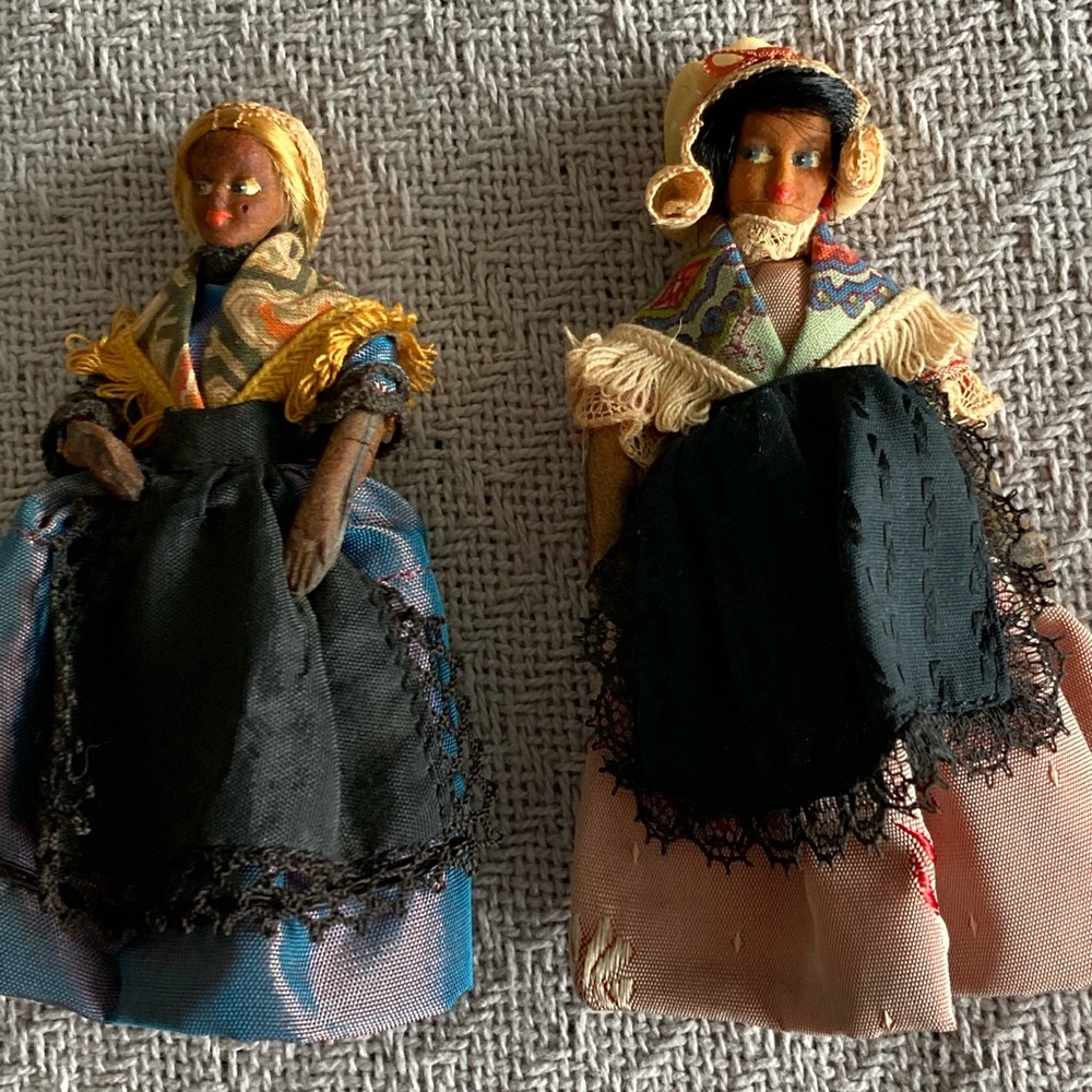 Vintage Poupee 4” dolls from Auvergne France 🥰